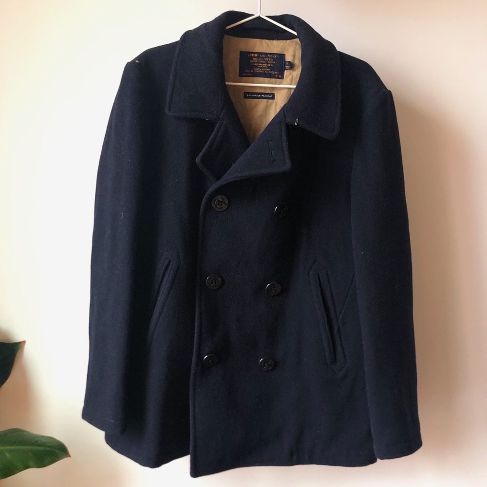 J Crew Men’s Bayswater Peacoat in Navy